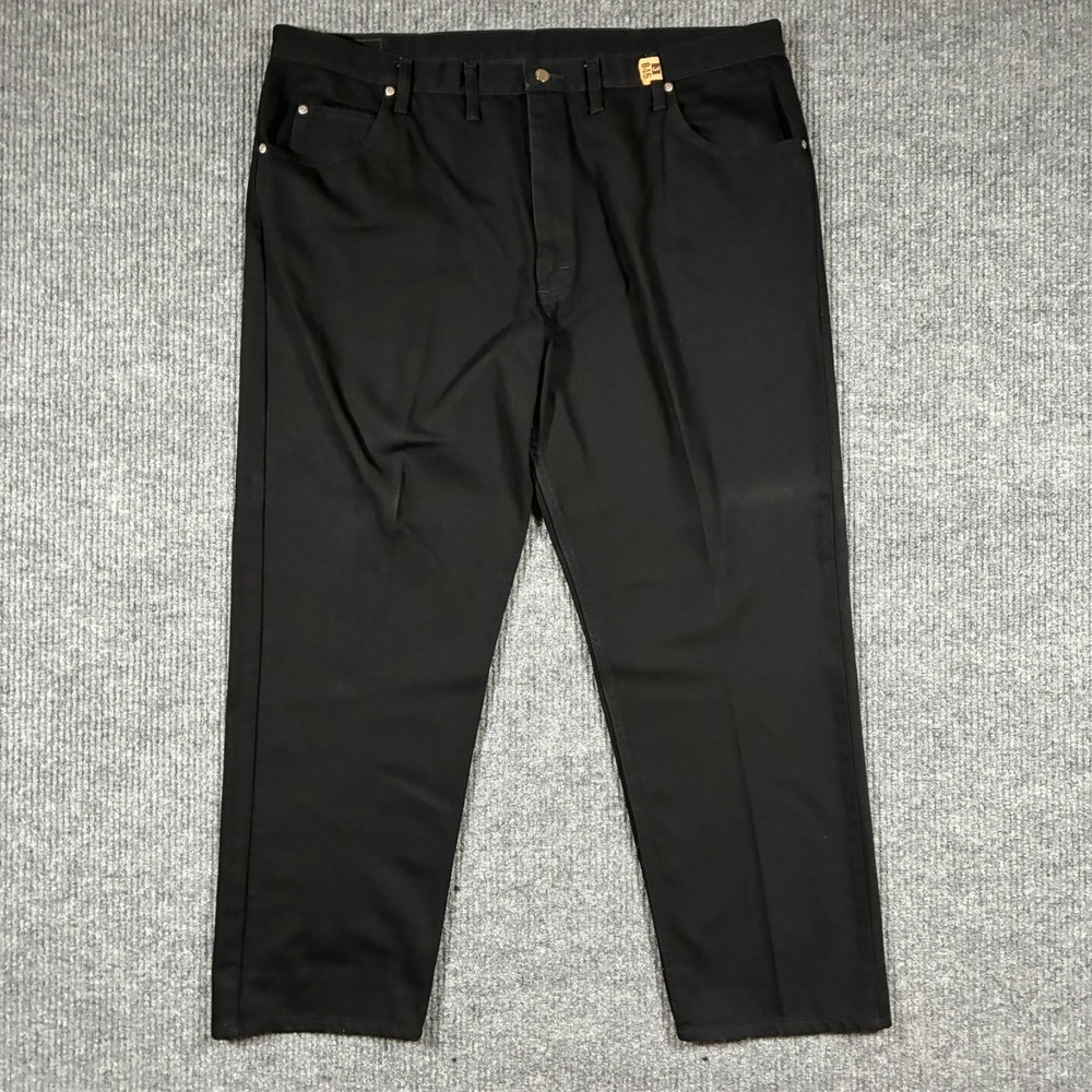 Wrangler Mens Straight Leg Jeans Size 44x30 Black Denim Cotton‎ High Rise